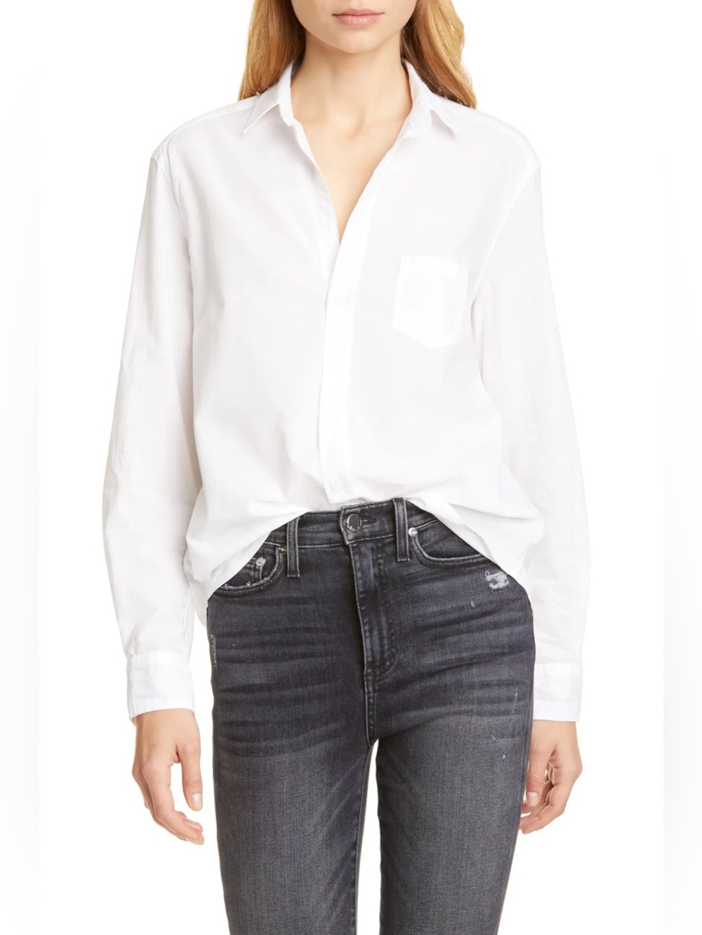 Frank & Eileen - Eileen Relaxed Button-Up Shirt 100% Linen Size Small $258